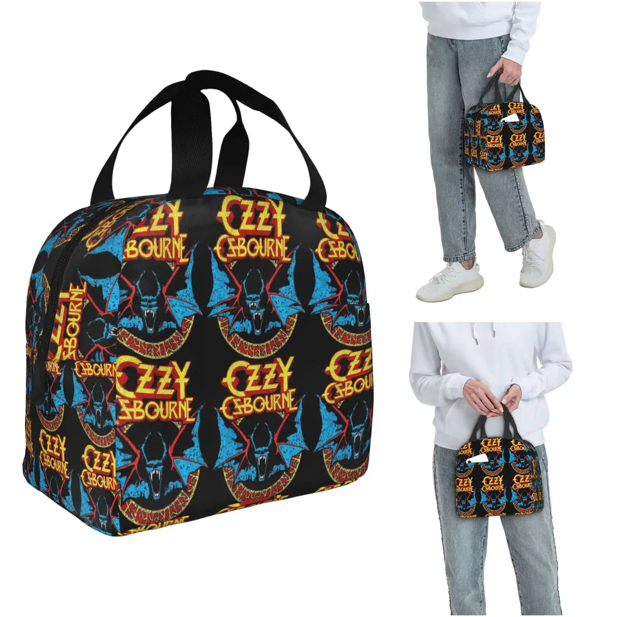 

Ozzy Osbourne Rock Band Heavy Metal Insulated Lunch Bag for Women Children Portable Food Boxes Thermal Lunch Box Tote