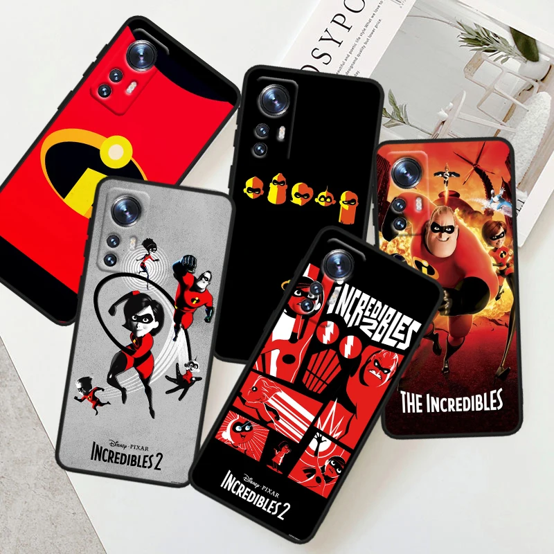 The Incredibles Cool For Xiaomi Mi 14 13 12T 12S 12X 12 11i 11X 11T 11 Ultra Lite Pro Soft Silicone Black Phone Case