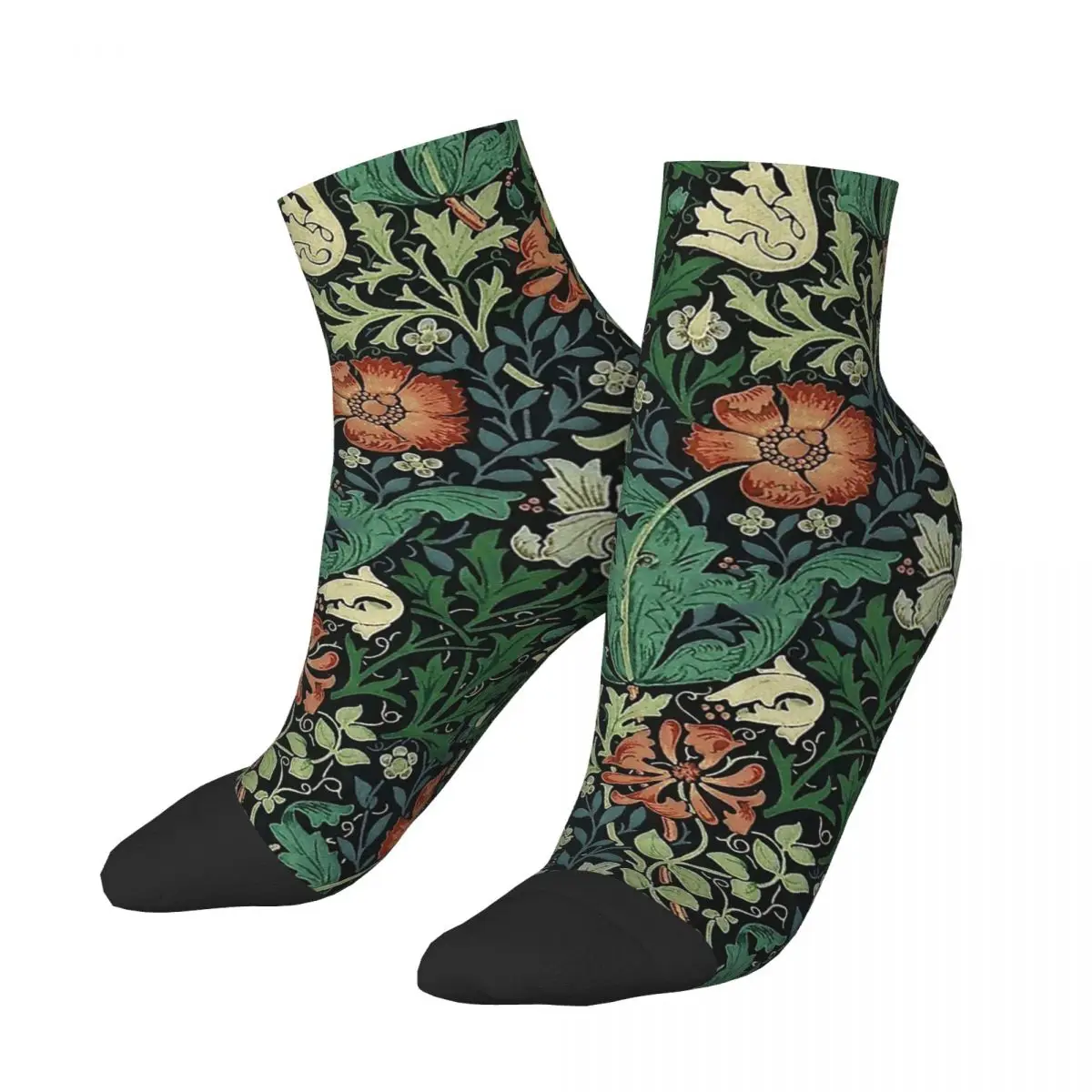 

William Morris Compton Floral Art Nouveau Pattern Socks Harajuku High Quality Stockings All Season Socks Accessories for Unisex