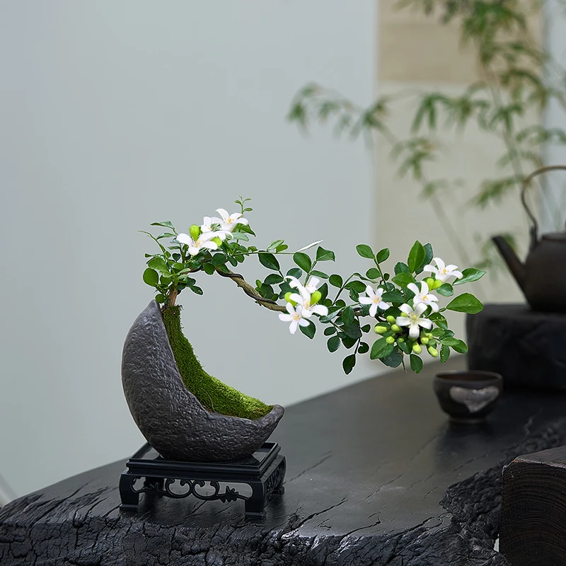 

Small leaf jiuli potted plant cliff fluttering branches bonsai indoor