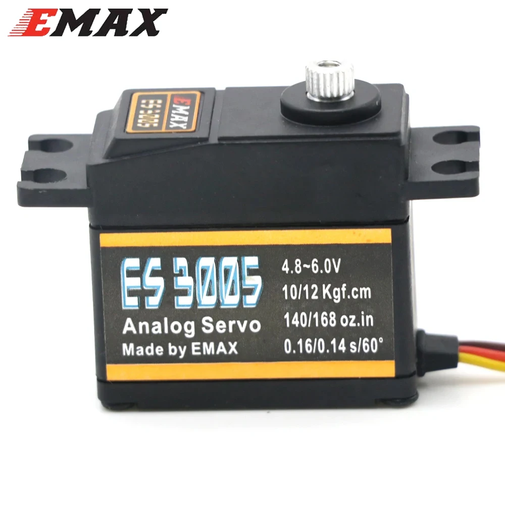 Emax ES3005 4.8-6.0V 13kg z wysokim momentem obrotowym metalowe przekładnie wodoodporne analogowe serwo do akcesoria do śmigłowców łodzi samochodowych RC