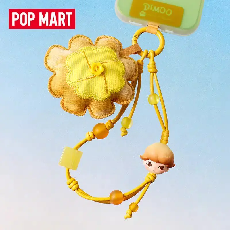 

New Arrival POPMART DIMOO Moments In Bloom Series Pendant chain Blind Box Fashion Phone Lanyard Collectible Ornaments Toy Gift