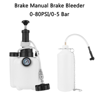 Car Brake Fluid Bleeding Oil Change Tools Brake Bleeder 3L Capacity 0-5Bar/80Psi Air Pressure Gauge Hand Suction Garage Tools