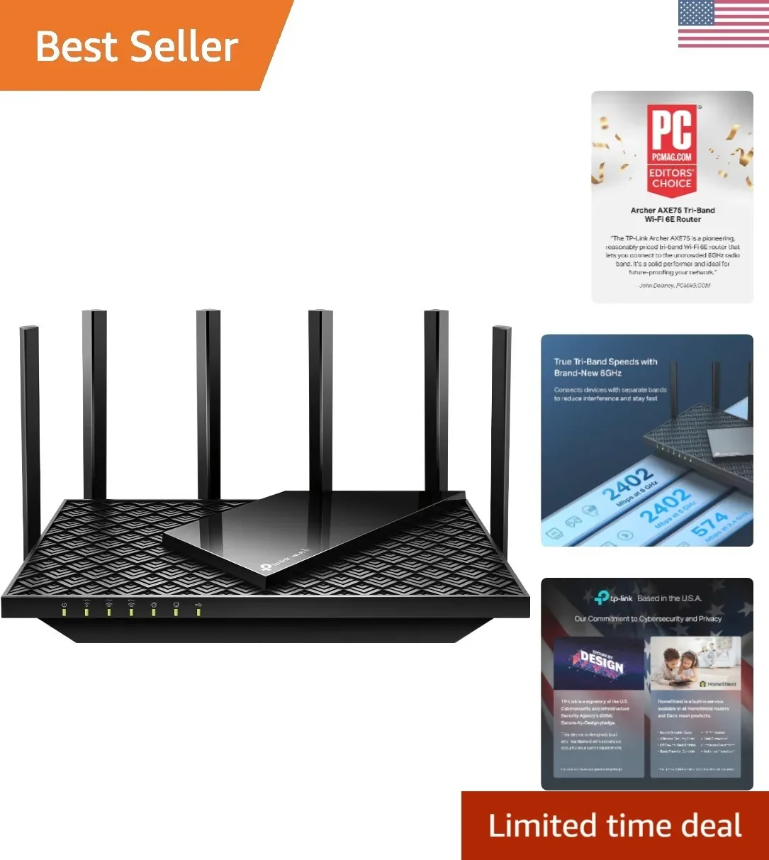 

Advanced Tri-Band WiFi 6E Router - 5400 Mbps for Multiple Devices & Applications
