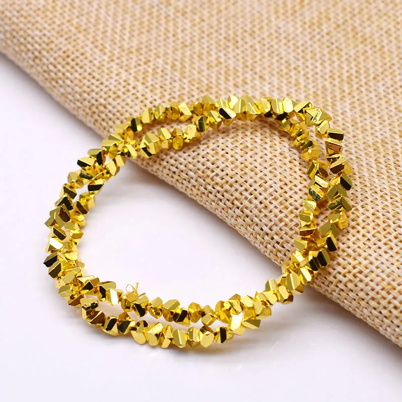 New Gold Color Silver Color Triangle Crystal Beads 4mm 130pcs Crystal Glass Loose Spacer Beads For Jewelry Making DIY image 6