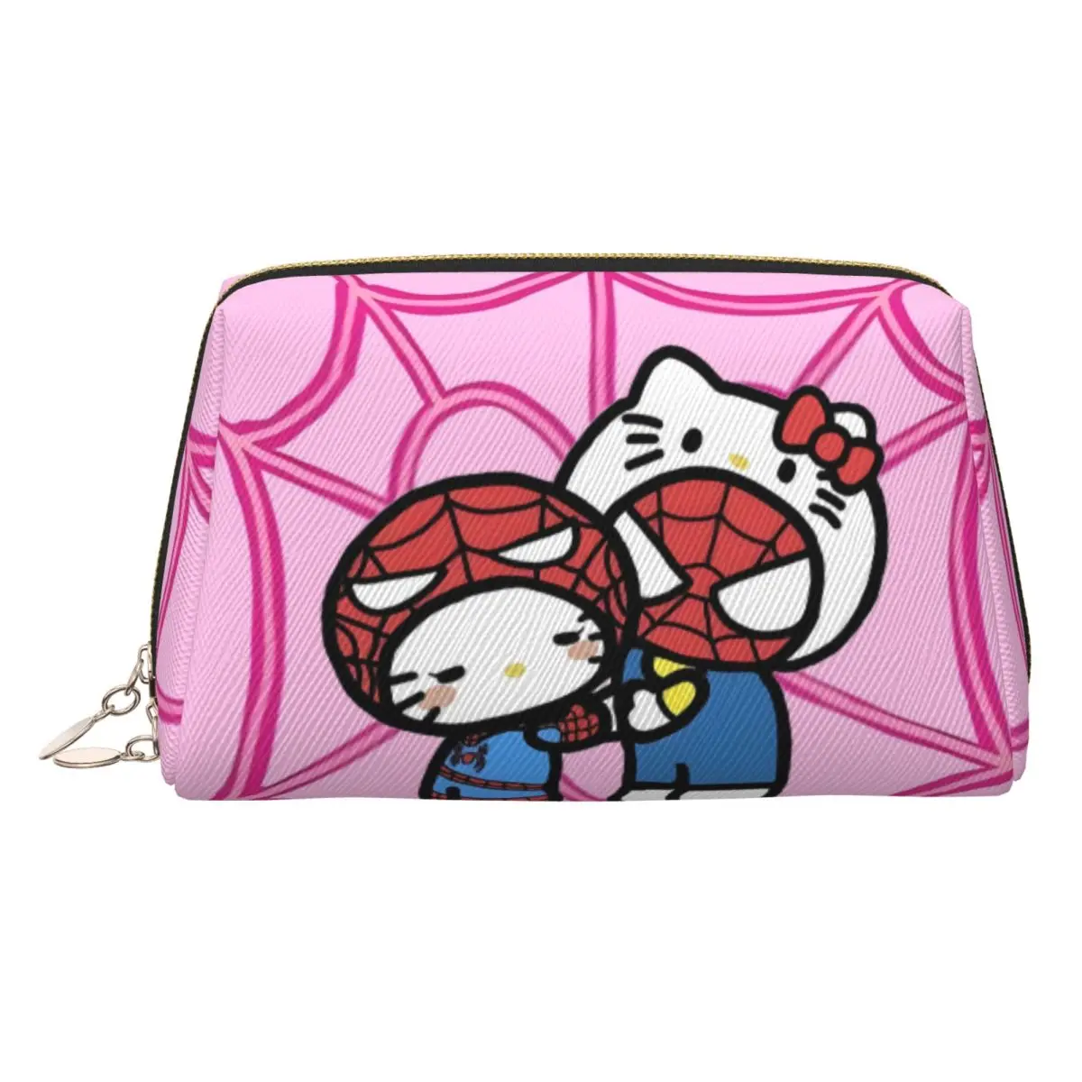 

Дорожная сумка для туалетных принадлежностей Hello Kitty Spider Web, модный косметический органайзер для макияжа для женщин, коробка для хранения красоты, Dopp Kit Box