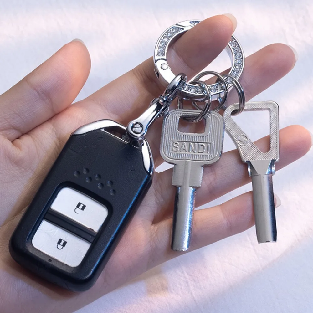 New Zinc Alloy Drill Ring Key Chain Horseshoe Buckle Detachable Car KeyChain Gift Key Accessories Bag Pendant Men Women Girl
