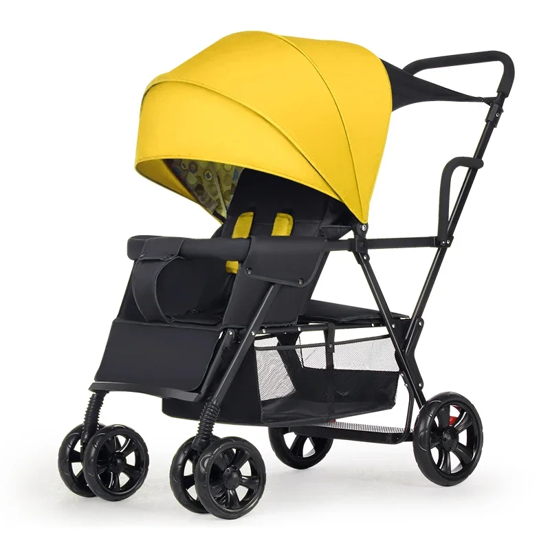 Dual Car, Two Tire Stroller, Detachable Front And Rear Seats, Lightweight Folding, Can Sit Or Lie Down