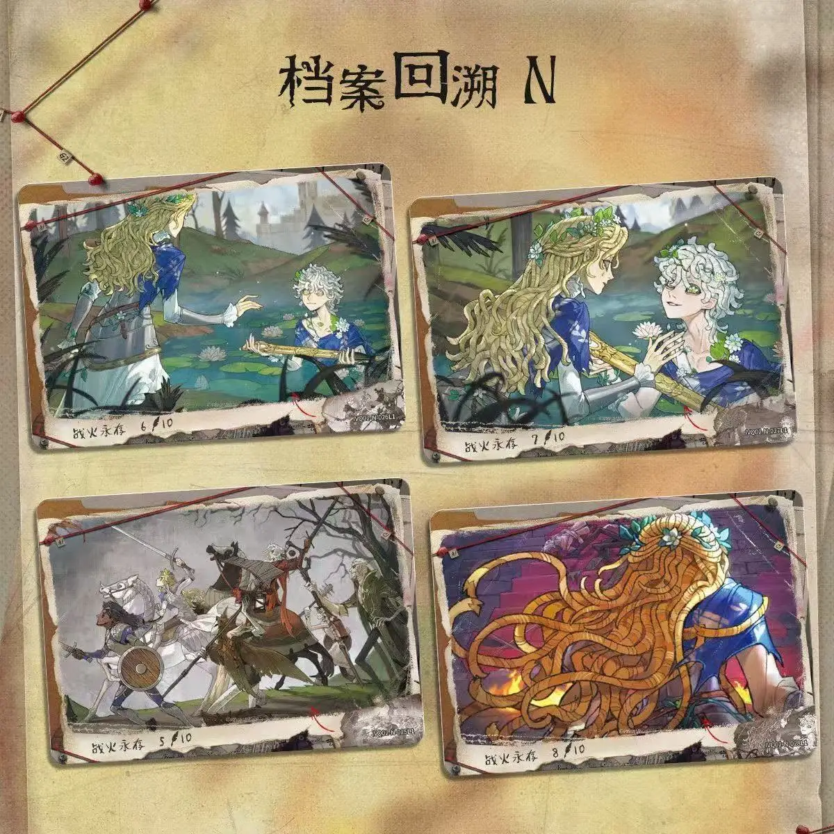 Kayou Identity V Secret Clues The Red Knight Spirit Fox King Arthur Collect Game Anime Personality Profile Card AR UR CR Cards