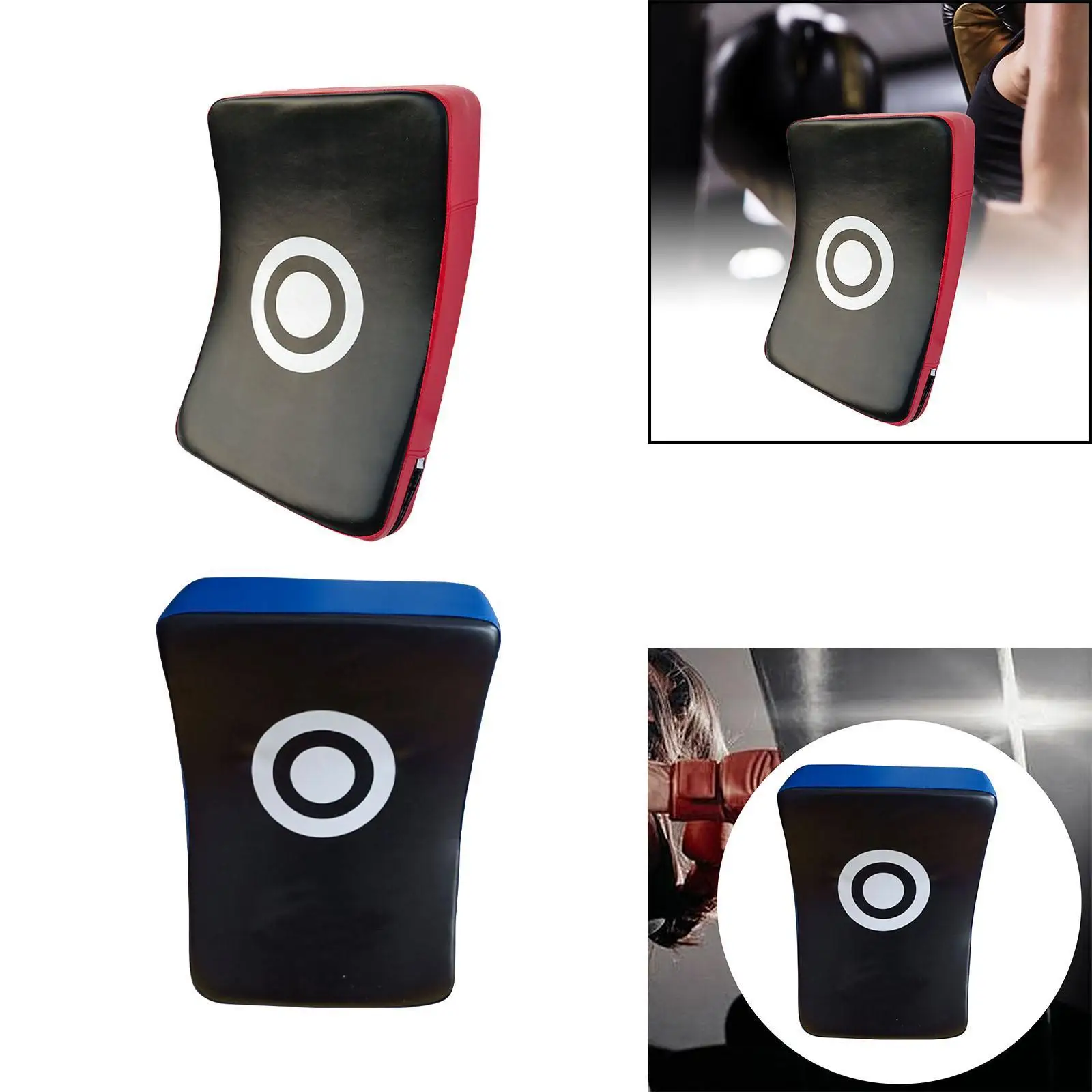 Boksen Gebogen Focuswanten Bokszak Taekwondo Mma Kickboksen Voet Doel Workout Boksen Pad Muay Thai Kicking Pad PU Leer