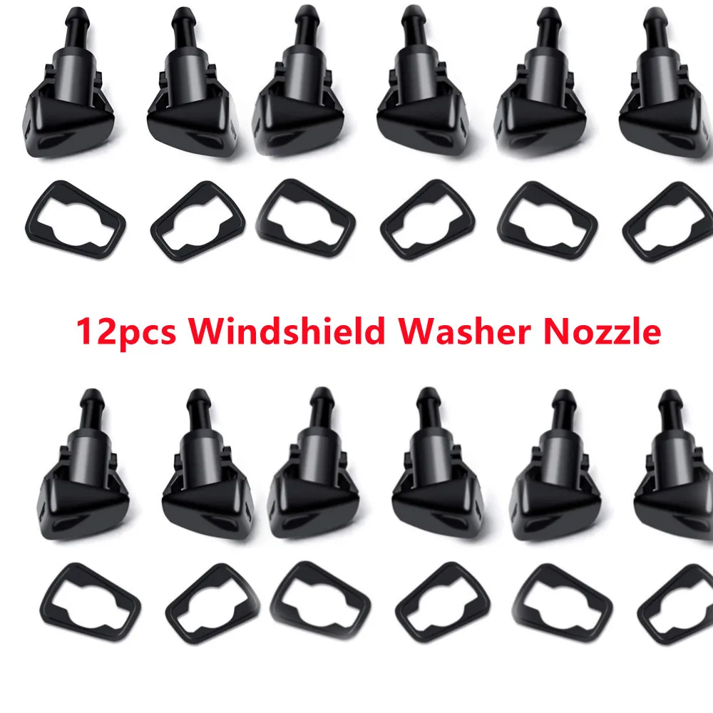 

12Pcs Car Spray Windshield Washer Nozzle Wiper Jet For Chrysler For Jeep For Dodge Series 5303833AA 5116079AA