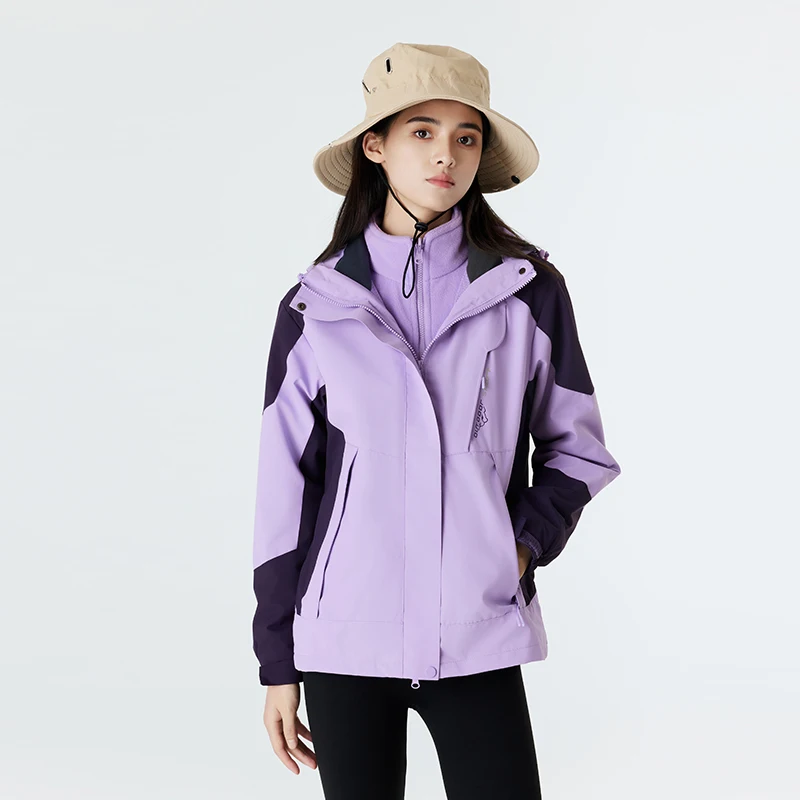 

Мужская водонепроницаемая лыжная куртка 3 в 1, теплое зимнее зимнее пальто, дождевик с флисовой подкладкой, съемный комплект из двух предметов, штурмовой костюм