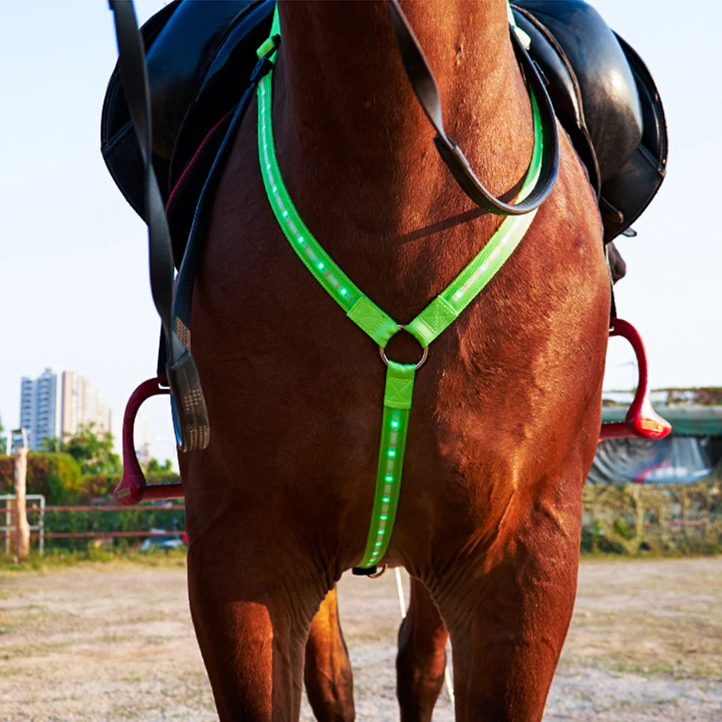 Nylon Adjustable LED Horse Breastplate Collar Designed For Horse S Comfort Safe And Reliable