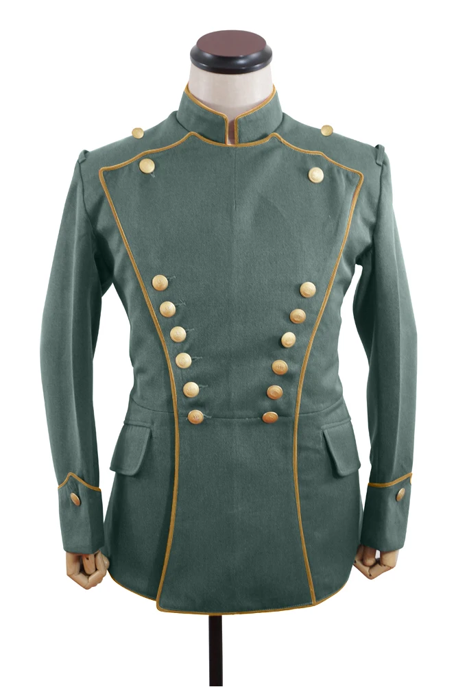 GU1W-035 WWI เยอรมัน Empire Officer Gabardine Uhlan สีเหลือง Pipped เสื้อ ULANKA