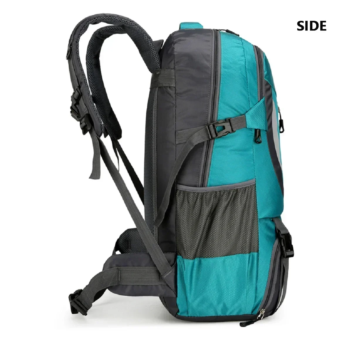 60L Large Capacity Outdoor Mountaineering Bag Oxford Cloth Waterproof Material Multi layer Storage Reflective Leisure Backpack