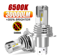 2Pcs H4 LED Headlight 30000LM Canbus Plug&Play High Low Beam Motorcycle Bulb H7 H11 H9 H8 9005 HB3 9006 HB4 6500K Car Lamp12V24V