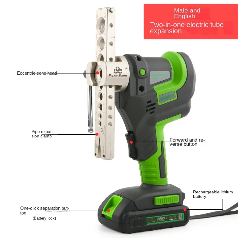 ST-E809AM-L Efficient Hand Tool Set for Tube Flaring and Expanding with Electric Expansion Device of Metric and English Systems