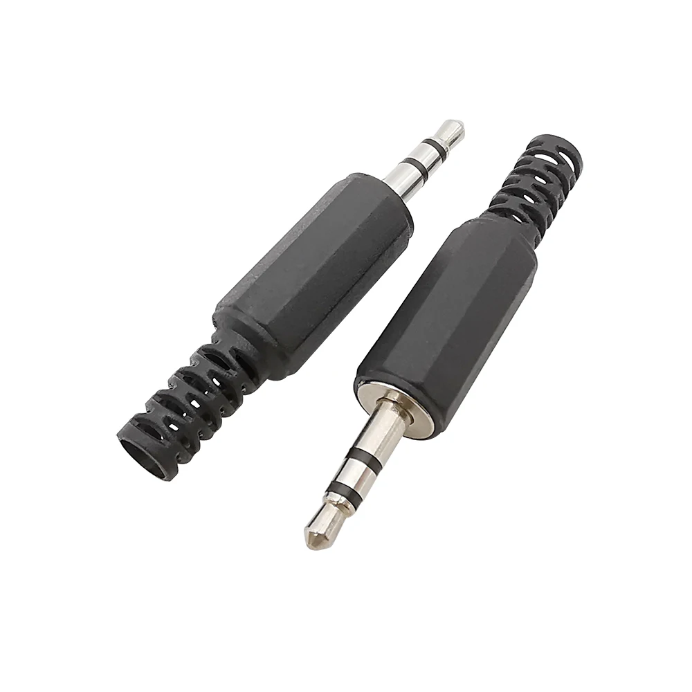 3.5mm Audio Mono/Stereo 3.5 Male Plug Jack Audio Headphone Soldering Connector 2/3 Pole AUX Adapter For DIY Repair Replacement