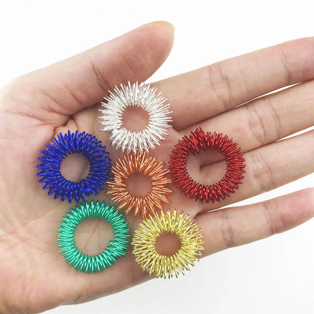 

5pcs Finger Massager Massage Ring Health Care Set Home Use Health Care Tools Acupressure Figure Massager Relax Finger Hand Care