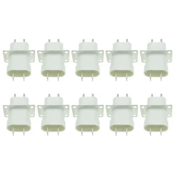 Set of 10 Microwave Oven Magnetron Plug Microwave Oven Connector 4 Filament Pin Sockets Converter Microwave Oven Sockets