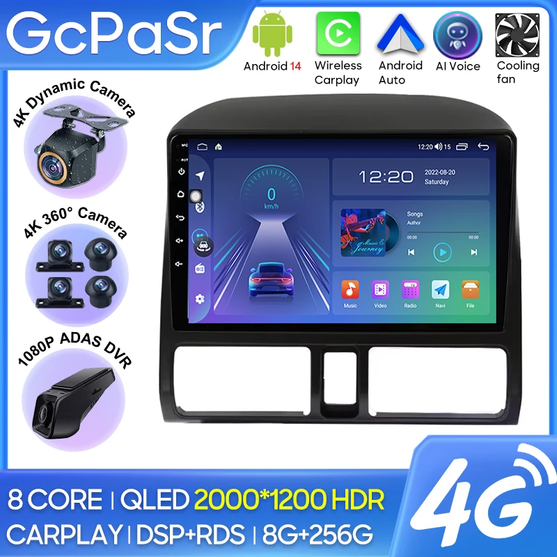 

Car Radio Android 14 For Honda CR-V CRV 2 2001 - 2006 Navigation GPS Android Auto Stereo Multimedia Player Carplay Unit No 2din