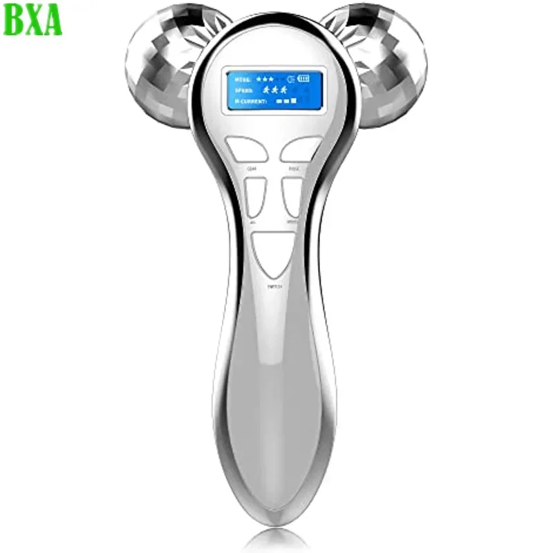 Novo rolo de massagem facial 4d micro-corrente rolo de massagem facial rosto olho pescoço beleza ferramentas de cuidados com a pele presentes femininos