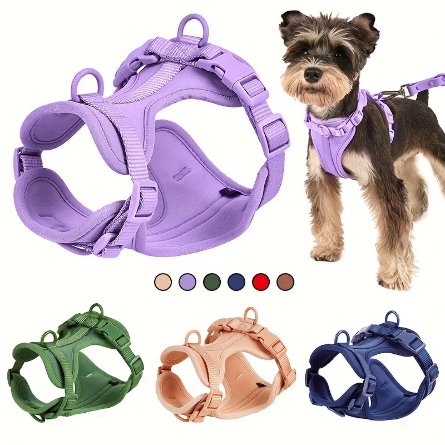 Macron ComfortFit - Ultralight & Breathable Dog Harness with Vibrant Colors - Perfect for Small & Medium Breeds, Durable and Eas