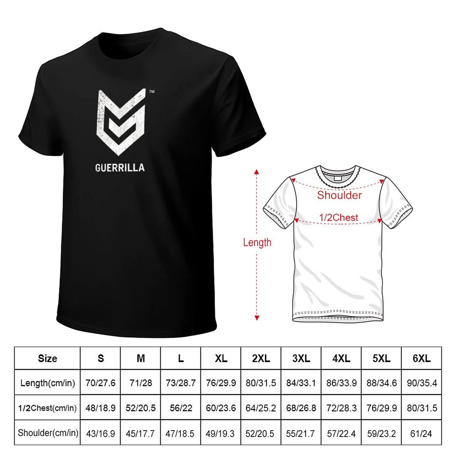 Guerilla Cambridge Retro Video Game Company Logo with Weathered Effect T-Shirt Classic Crew Neck Cotton T-Shirt