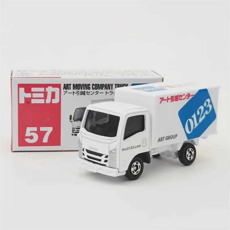 TAKARA TOMY Tomica Alloy Red - White Box No.57 Moving Box - Type Transport Mini - Truck Model Toy for Boys