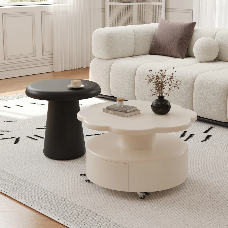 Modern simple mobile cloud combination small apartment living room household petal coffee table