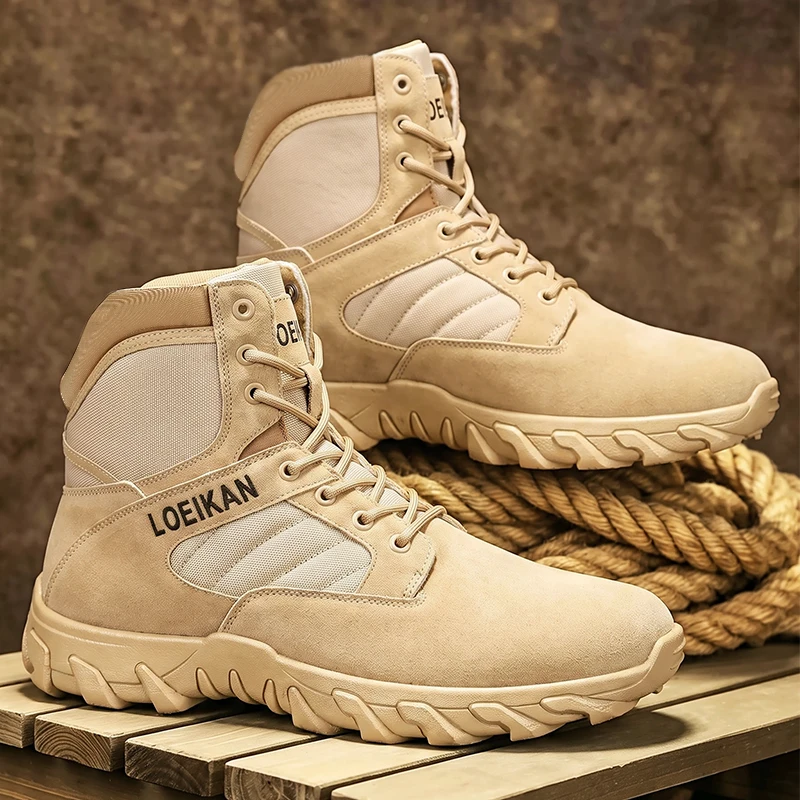 Taktische Stiefel für Herren, stoßdämpfend, rutschfest, hohe Schuhe für die Jagd, Trekking, tägliche Arbeit im Freien – Detail 19