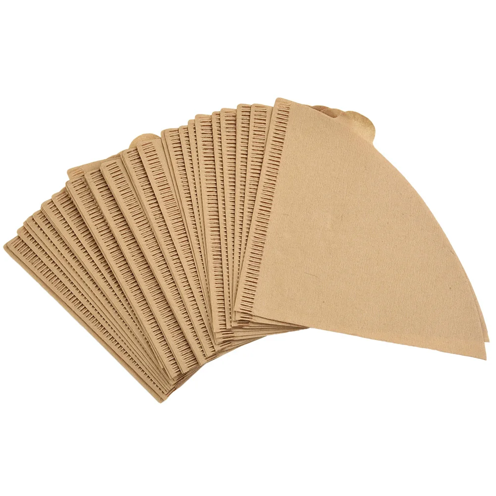 Papel de filtro de café para cafetera, pulpa de registro para lavar a mano, 40 unids/bolsa, papel de filtro de goteo en forma de cono para cafetera
