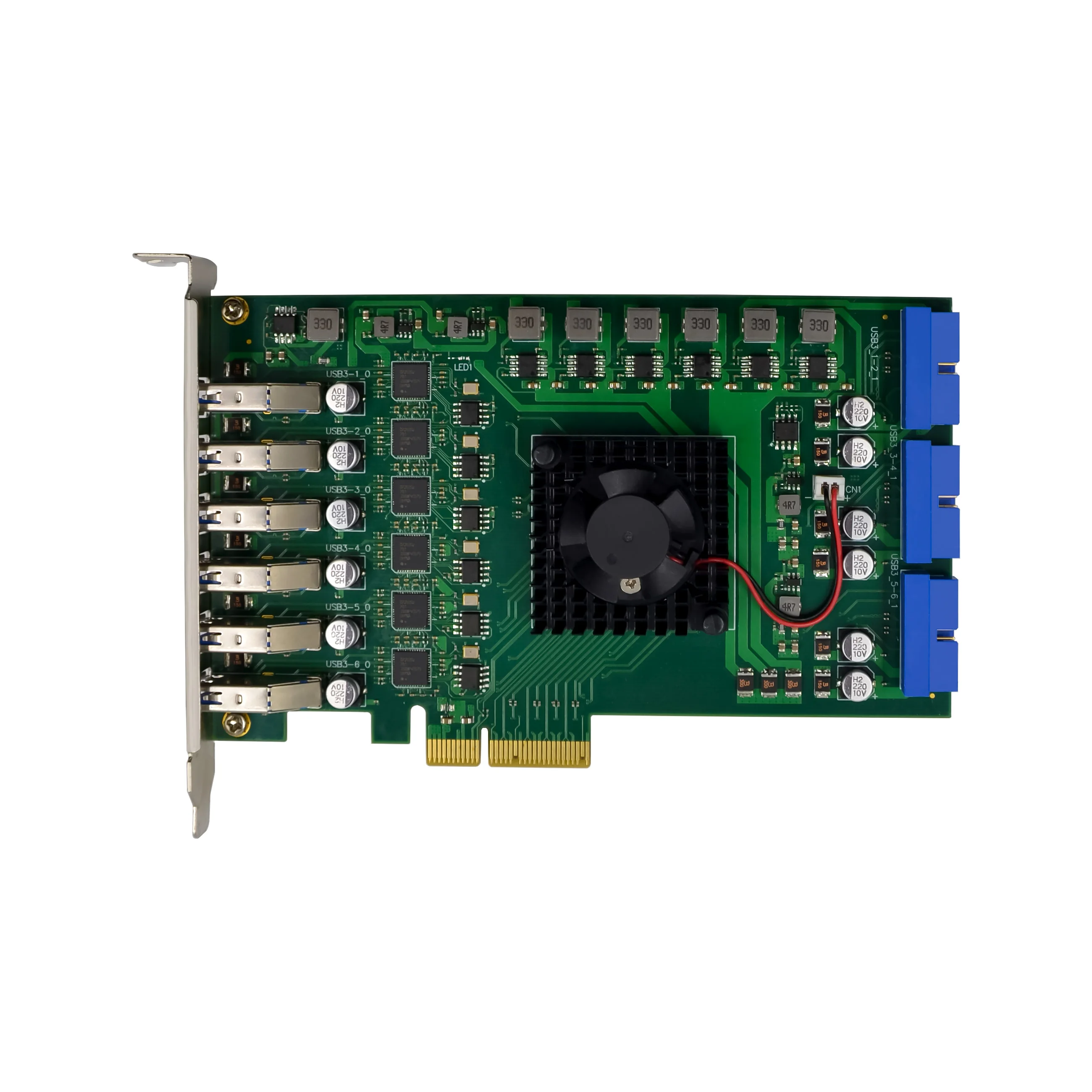 SUNWEIT ST669 PCIe X4 NEC720202 6CH USB3.0 Placa de captura de visão