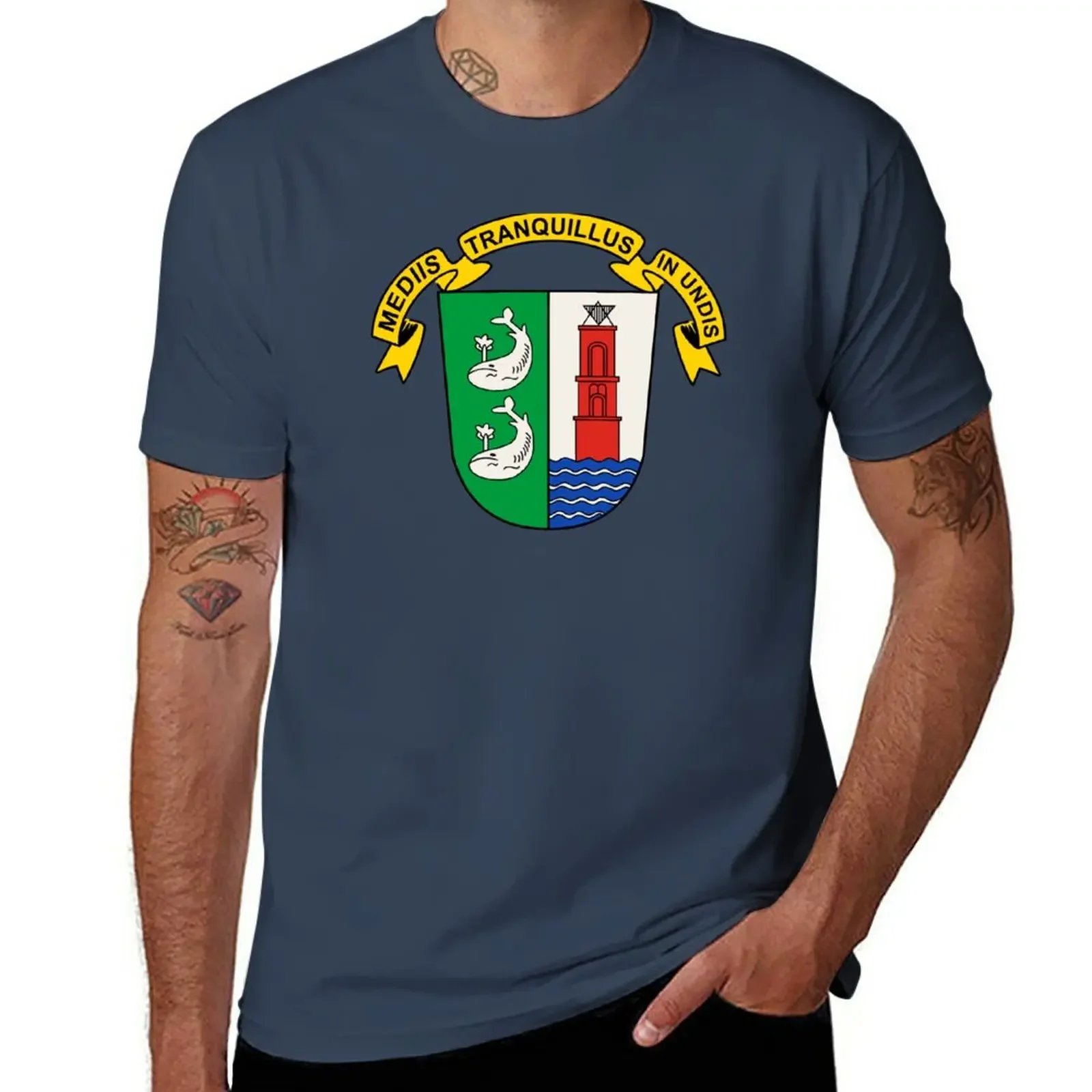 Borkum Coat of Arms, Germany T-Shirt summer clothes customs oversized t shirt men
