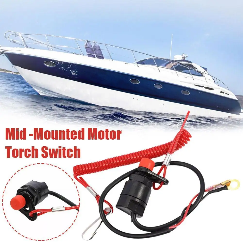 Marine Outboard Motor Emergency Flame Out Rope Paddle Machine Stop Switch Marine Flame Out Switch Propeller Ignition Controller