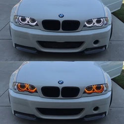 Amber Wit LED Katoen Angel Eyes ringen DRL licht voor BMW 3-serie E46 316i 318i 320d 323i 328i 330i 325xi 330d 1998-2005
