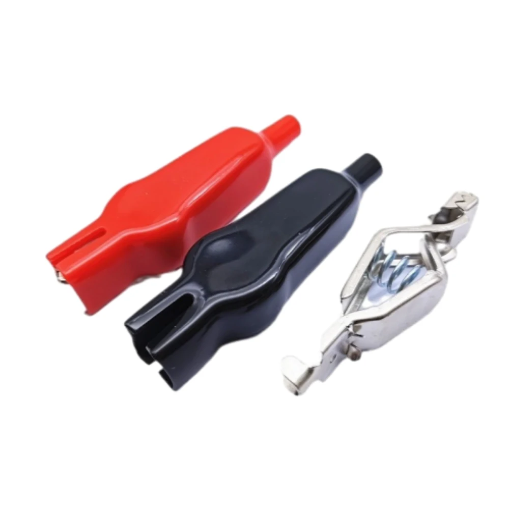 

2PCS 20A Alligator Clips Experiment Spring Clamp 80mm Full Sheath Crocodile Clips For Electrical Jumper Wire Test Clip