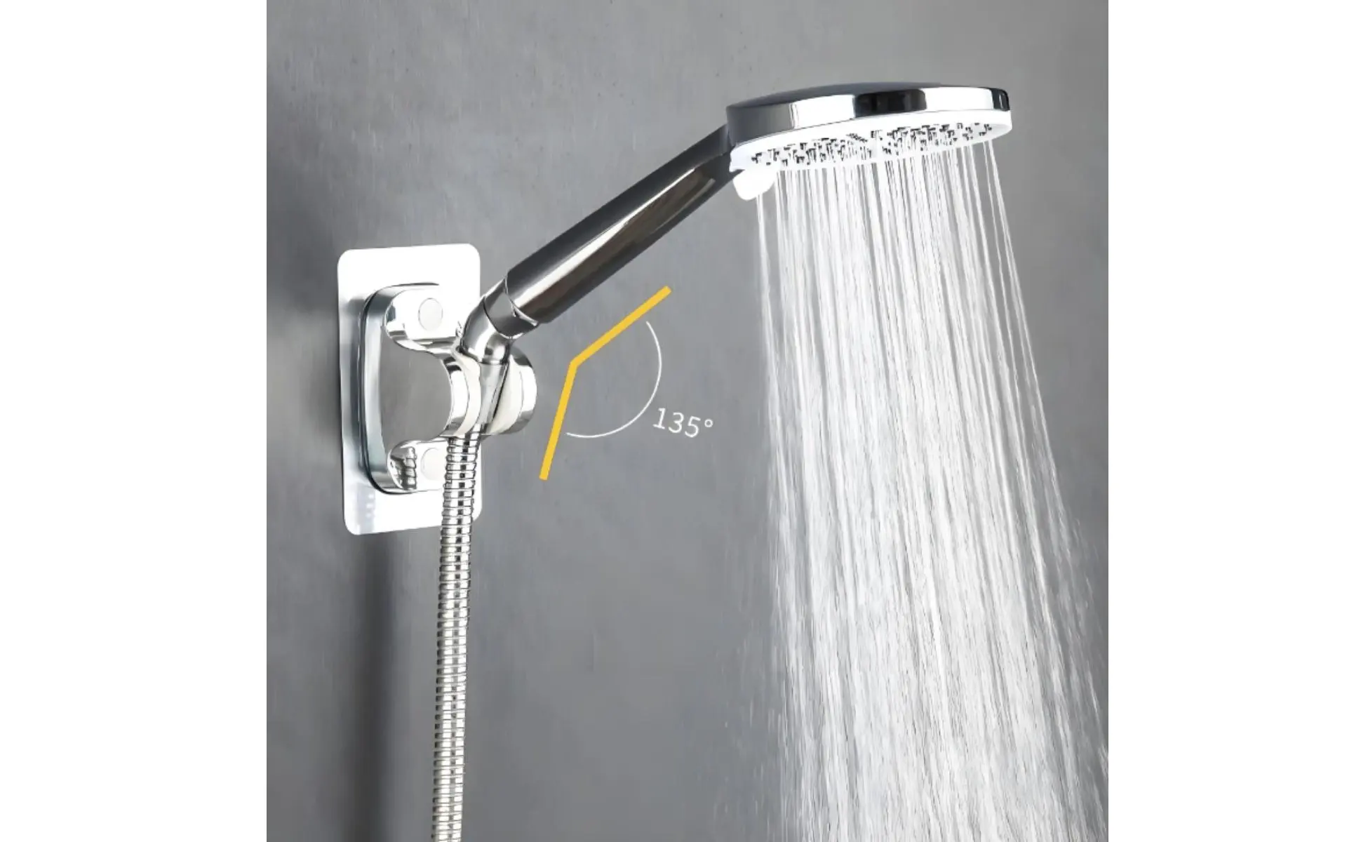 Adjustable Shower Angle Adapter Polished Metal Swivel Shower Elbow Bathroom Fixture Easy Installation High Pressure Resistance