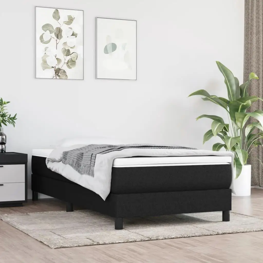 Black Single Fabric Bed Frame - No Mattress Included - UK/IE/FI/NO Shipping Only