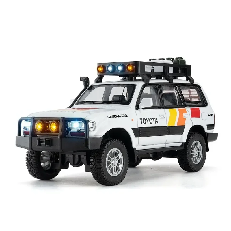 perfect gift box:1:24 Alloy off-road model car with sound and light comeback toy car,collection pieces,holiday gifts,kids toys