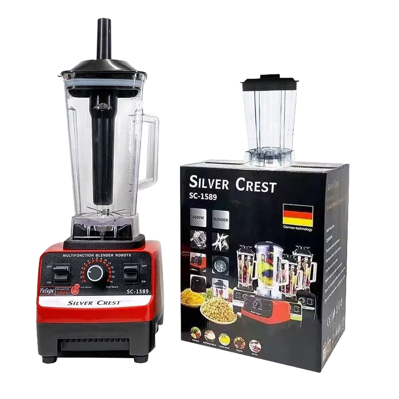 

2L Commercial Blender 2-in-1 Food Processor Juicer Heavy Duty for Smoothies Ice Crushing Electric for RV Use