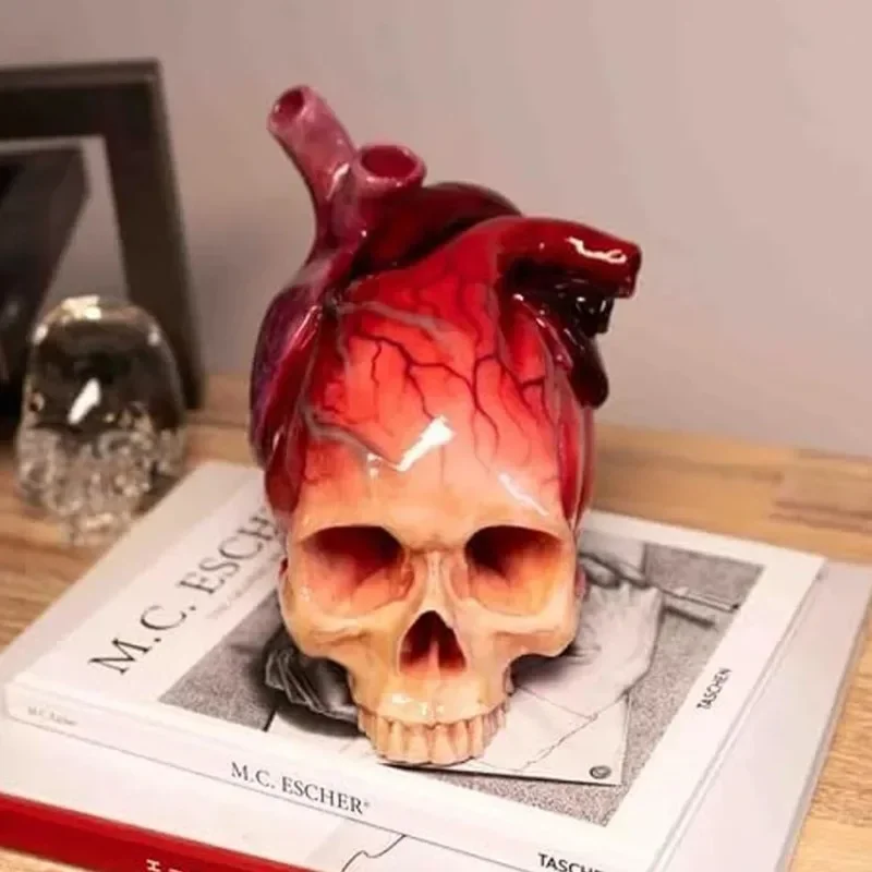 

Fairy Tale Skull Heart Halloween Party Decoration Desktop Decoration Craft Ornament Home Accessories Skull Figurines