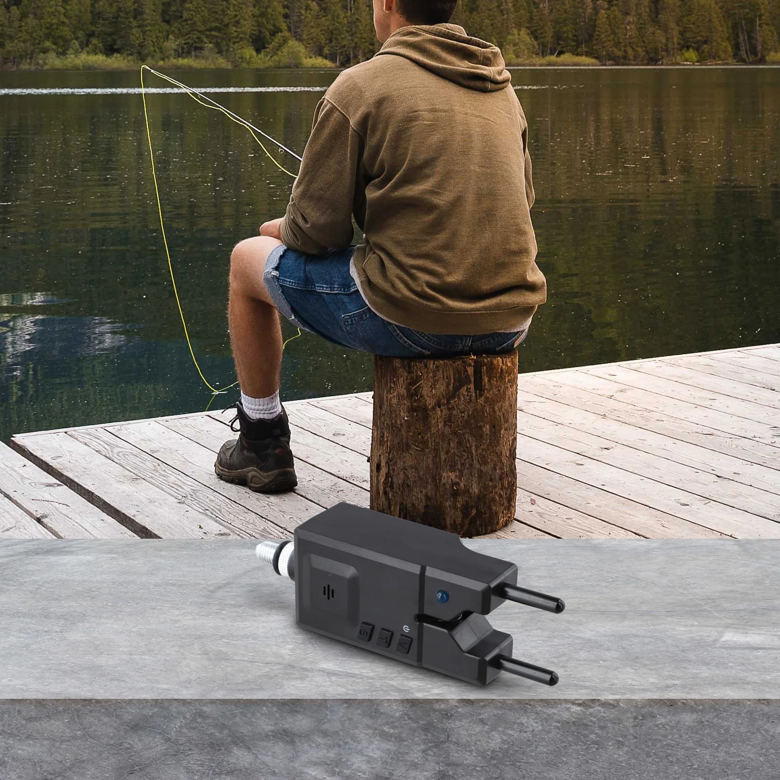 الأنشطة الخارجية 200 بطارية إنذار دغة ذكية غير متضمنة تصميم صغير الحجم ملحقات صيد خفيفة الوزن #5