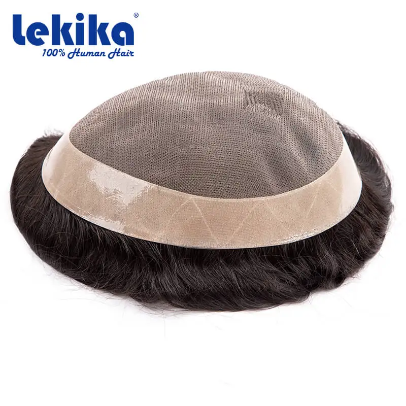 Toupee Mono Male Wig Men Wig 100% Natural Human Hair Durable Male Hair Prosthesis Toupee Men 6\