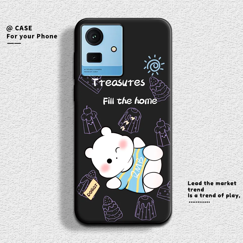 For Cubot Note 50 Case Cute Panda Flower Soft Silicone Couple Phone Case For Cubot Note 50 Protect Shockproof Cartoon Cover