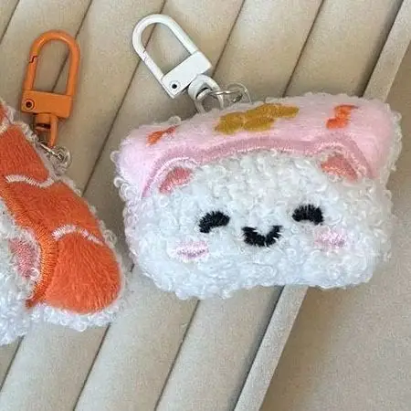 

Lovely Sushi Stuffed Plush Doll Keychain, Soft Car Key Organizer, Rucksack Pendant, School Bookbag Decor, Presents