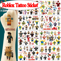 Roblox Tattoo Sticker Children's Birthday Party Decorate Cartoon Anime Temporary Tattoos Waterproof Tattoos Kid Birthday Gifts