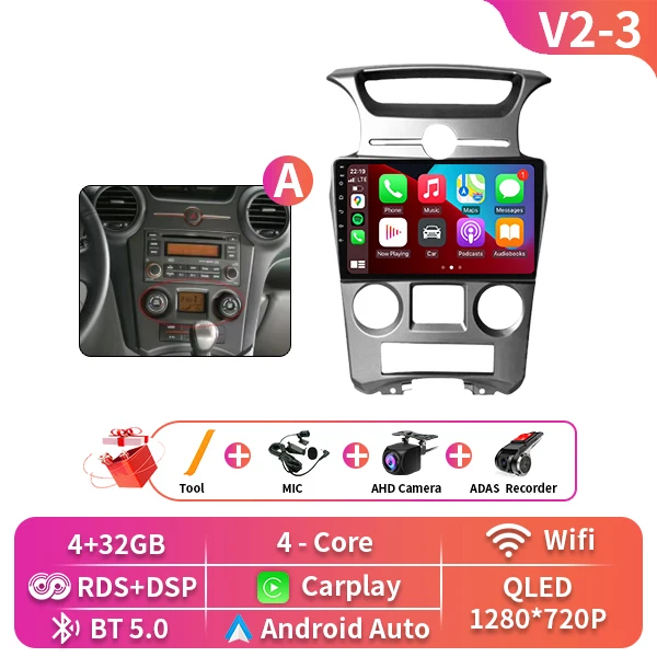 Auto Android Voor Kia Carens UN 2006-2012 5G wifi BT Draadloze Carplay Scherm Radio Stereo Multimedia Speler GPS Navigatie DVD