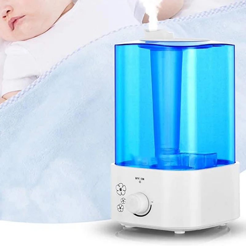 The New Silent Cold Mist Humidifier 2 Liter Small Air Humidifier, Suitable for Bedroom/Living Room US Plug