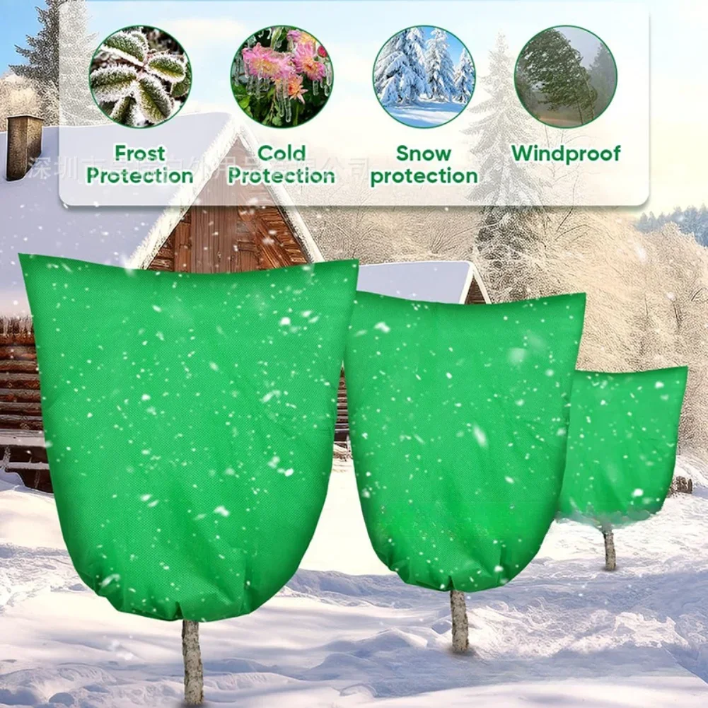 

Многоразмерное зимнее покрытие для растений, нетканое замороживание, защита от холодной погоды, морозное дерево, кустарник, одеяла с шнурком